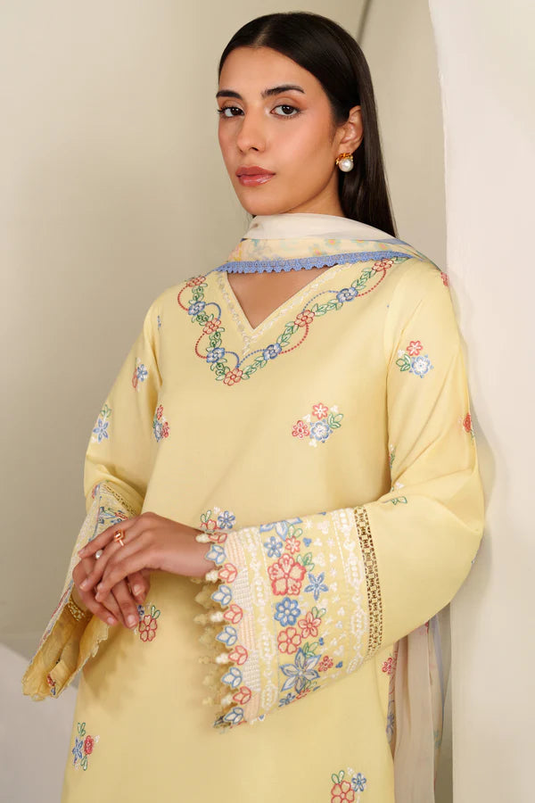 Farasha | Summer Weaves Embroidered lawn'26 | Mellow Canvas