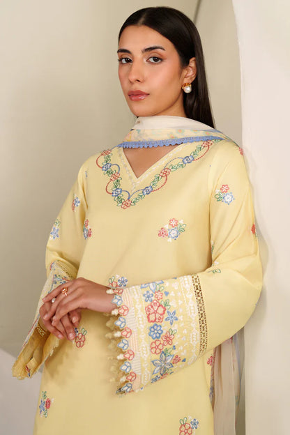 Farasha | Summer Weaves Embroidered lawn'26 | Mellow Canvas