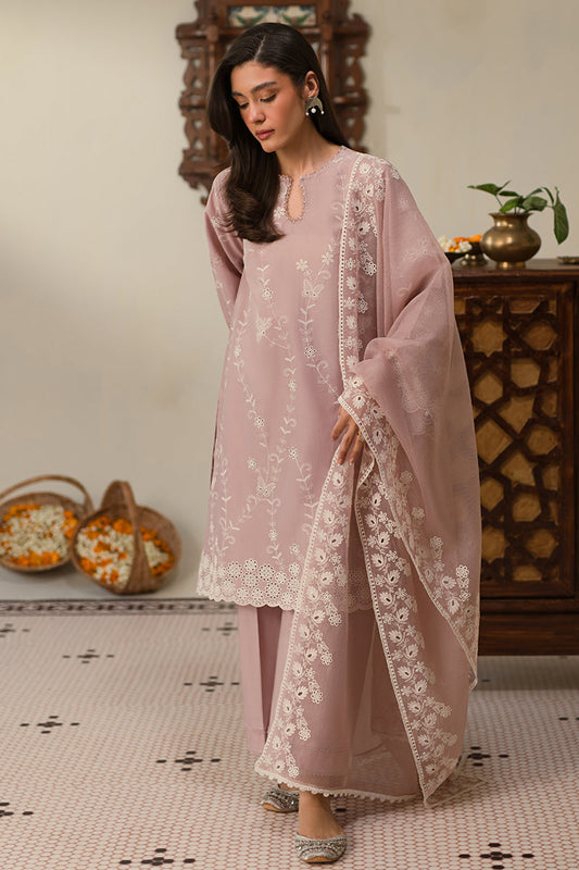 Cross Stitch | Chikankari Lawn 25 | MAUVE GLAM - House Of Anaya