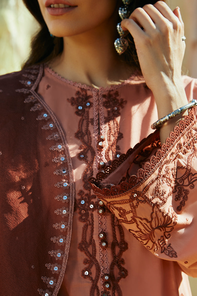 Cross Stitch | Premium Lawn 24 | ARID SAND - House Of Anaya