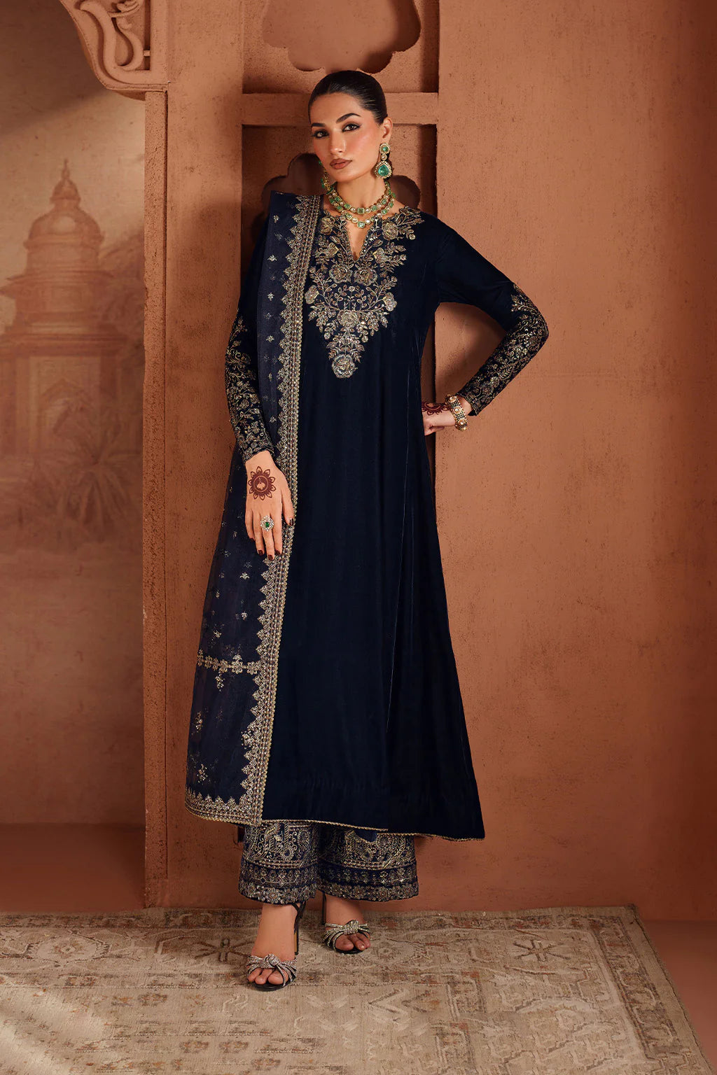 IZNIK | Raagni Velvet Formals | IV-66 Embroidered Velvet