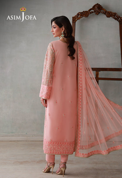 Asim Jofa | luxury Pret'26 | AJLPN-07 Embroidered Poly Net Stitched 3pcs