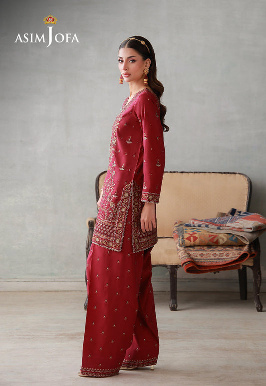 Asim Jofa | luxury Pret'26 | AJLPN-09 Embroidered Poly Silk Stitched 2pcs