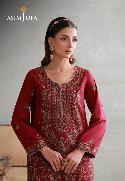 Asim Jofa | luxury Pret'26 | AJLPN-09 Embroidered Poly Silk Stitched 2pcs