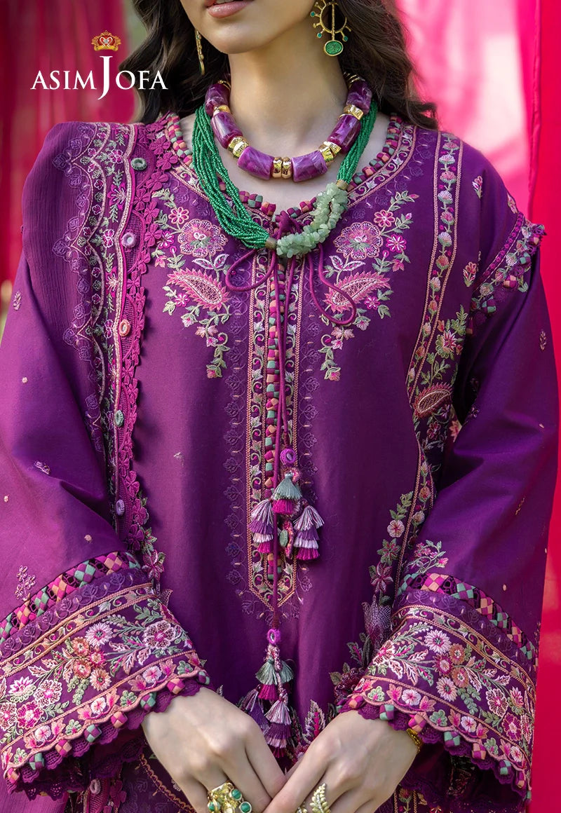 Asim Jofa | Ishq e Eid | AJULW-07 Embroidered Lawn 3 Pcs