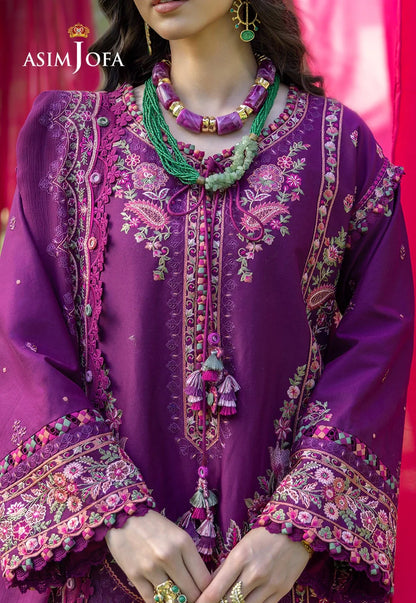 Asim Jofa | Ishq e Eid | AJULW-07 Embroidered Lawn 3 Pcs