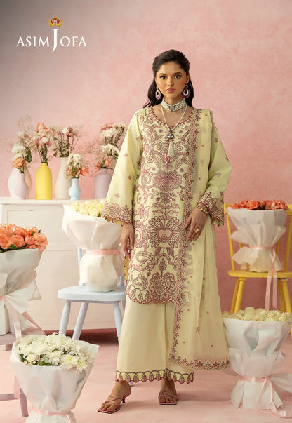 Asim Jofa | Ishq e Eid | AJULW-09 Embroidered Lawn 3 Pcs