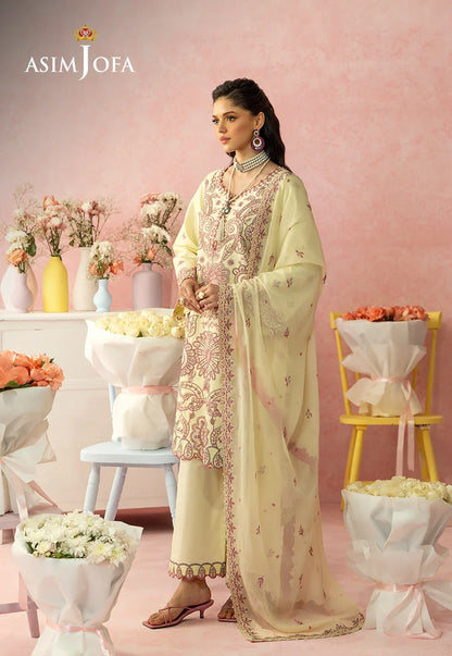 Asim Jofa | Ishq e Eid | AJULW-09 Embroidered Lawn 3 Pcs