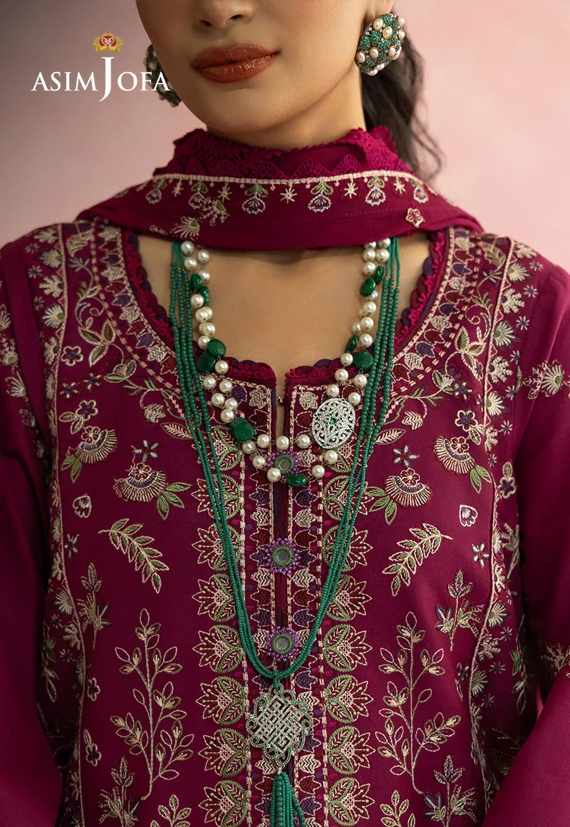 Asim Jofa | Ishq e Eid | AJULW-02 Embroidered Lawn 3 Pcs