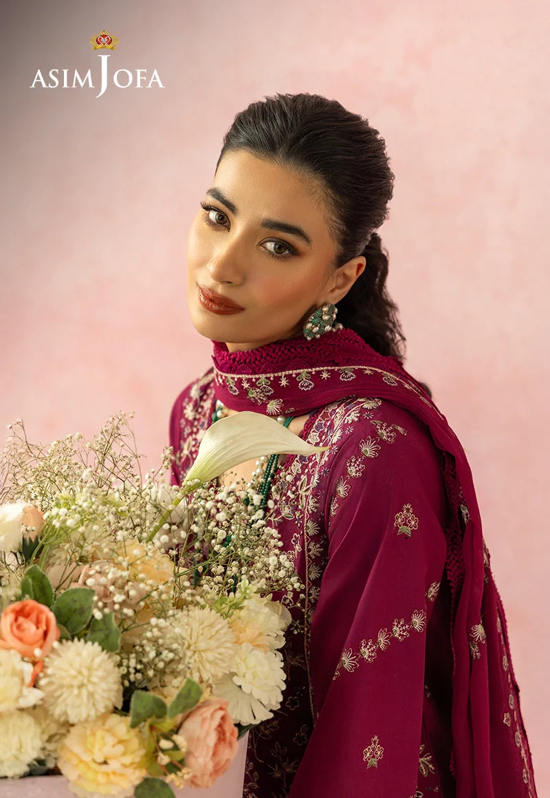 Asim Jofa | Ishq e Eid | AJULW-02 Embroidered Lawn 3 Pcs
