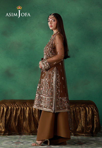 Asim Jofa | Ishq e Eid | AJULN-10 Embroidered Net 3 Pcs