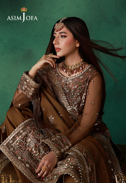 Asim Jofa | Ishq e Eid | AJULN-10 Embroidered Net 3 Pcs