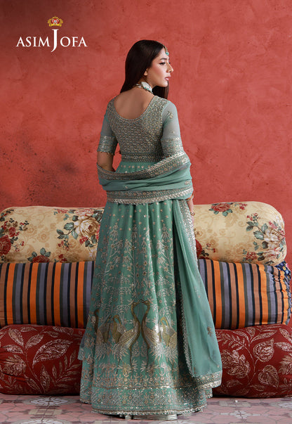 Asim Jofa | Ishq e Eid | AJULN-04 Embroidered Chiffon 3 Pcs