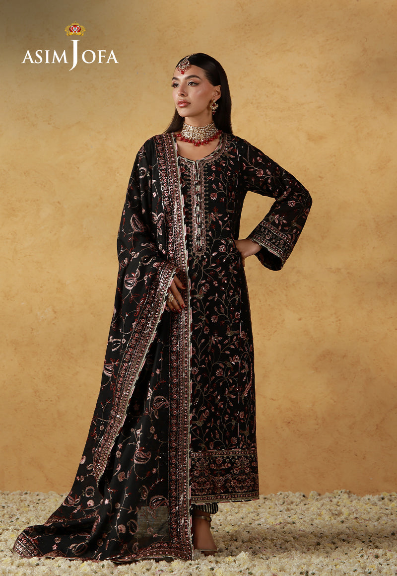 Asim Jofa | Ishq e Eid | AJULN-09 Embroidered Cotton Net  3 Pcs