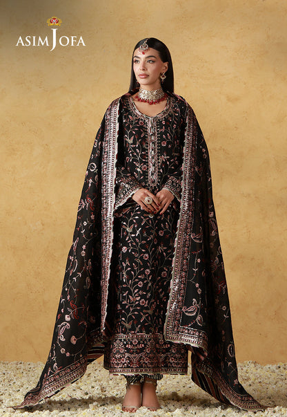 Asim Jofa | Ishq e Eid | AJULN-09 Embroidered Cotton Net  3 Pcs