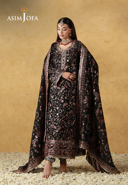 Asim Jofa | Ishq e Eid | AJULN-09 Embroidered Cotton Net  3 Pcs