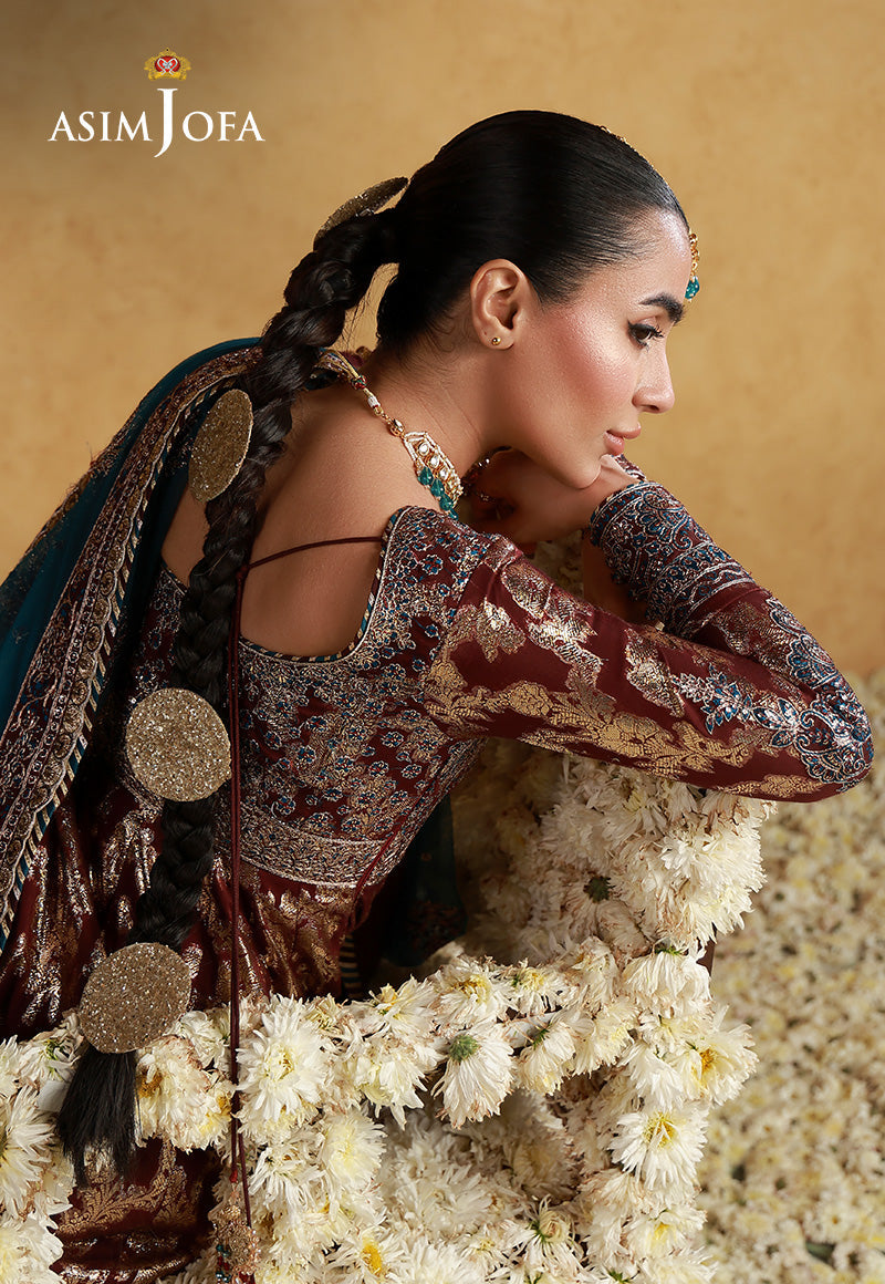 Asim Jofa | Ishq e Eid | AJULN-18 Embroidered Banarasi 3 Pcs