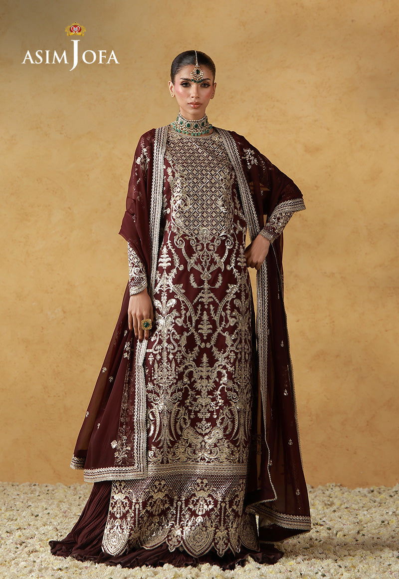 Asim Jofa | Ishq e Eid | AJULN-17  Embroidered Raw Silk  3 Pcs