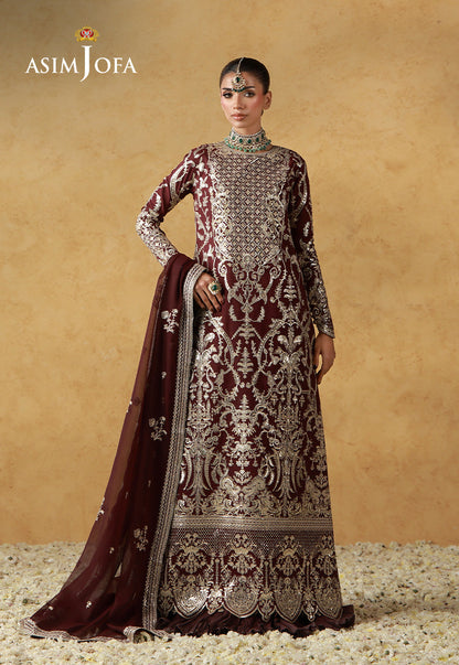 Asim Jofa | Ishq e Eid | AJULN-17  Embroidered Raw Silk  3 Pcs