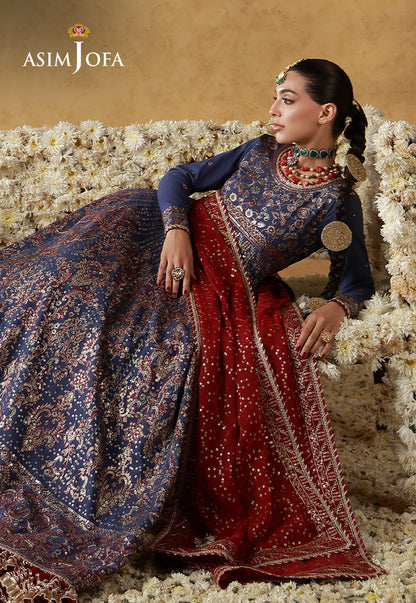 Asim Jofa | Ishq e Eid | AJULN-06 Embroidered Silk 3 Pcs