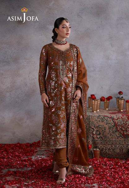 Asim Jofa | Ishq e Eid | AJULN-03 Embroidered Chiffon  3 Pcs