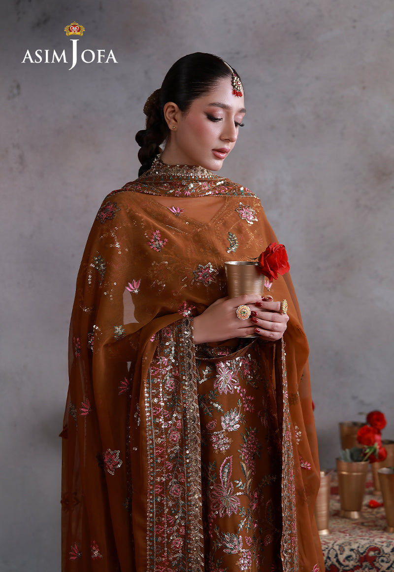 Asim Jofa | Ishq e Eid | AJULN-03 Embroidered Chiffon  3 Pcs