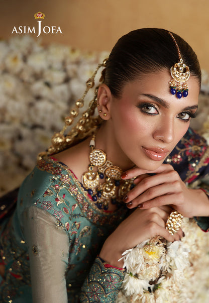 Asim Jofa | Ishq e Eid | AJULN-05 Embroidered Javeria Net 3 Pcs