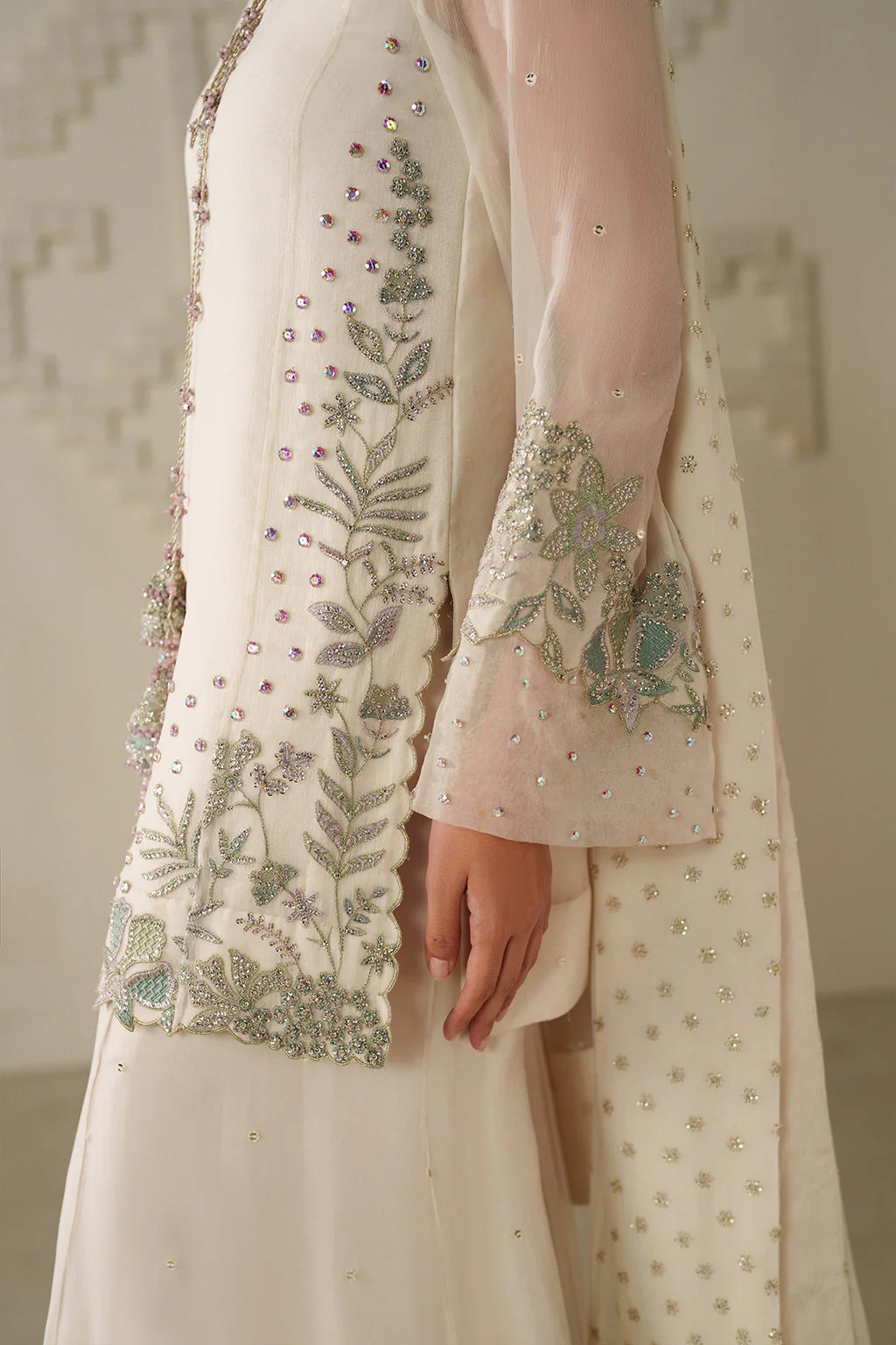 Iznik | Festive Formals | UE-620 Embroidered Chiffon