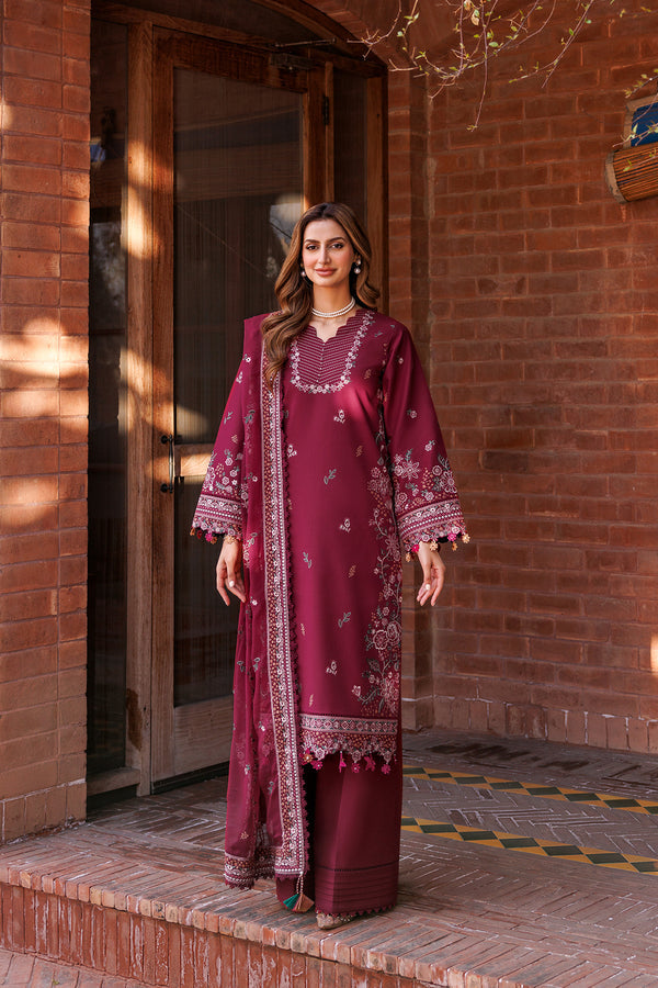 Farasha | Dastoor Embroidered Lawn SS24 | RUBY GLAM - House Of Anaya