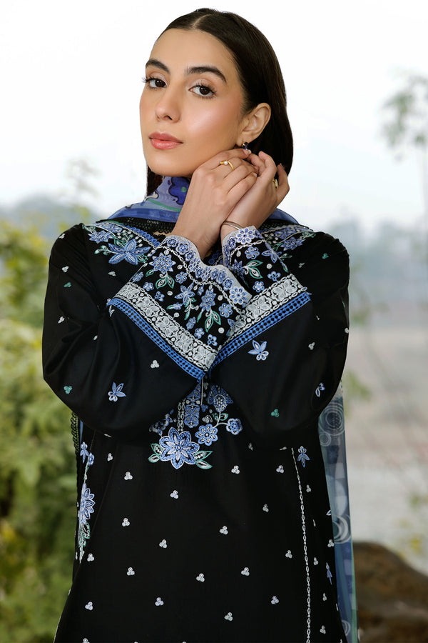 Farasha | Summer Weaves Embroidered Lawn | Ashen Light