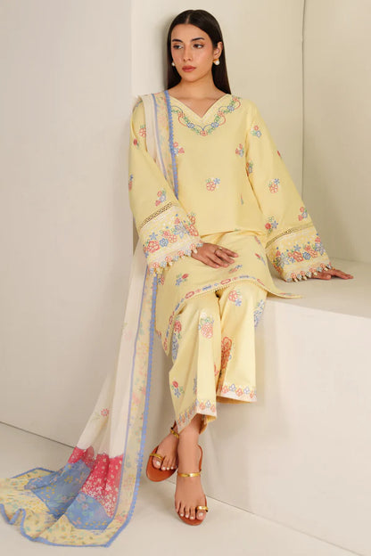 Farasha | Summer Weaves Embroidered lawn'26 | Mellow Canvas