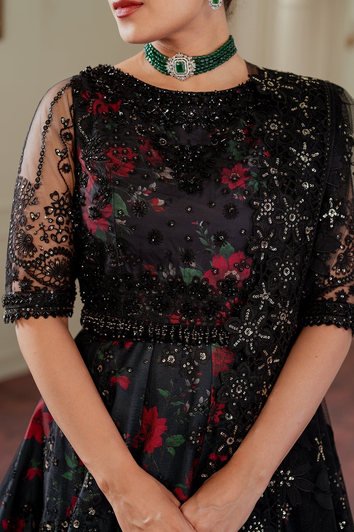 BAROQUE__EMBROIDERED NET CH13-05 STITCHED