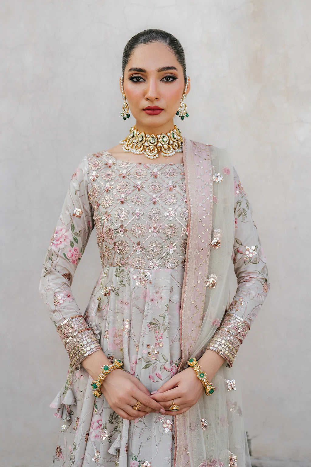 Iznik | Exclusive Formals | UE-313 Embroidered Raw Silk