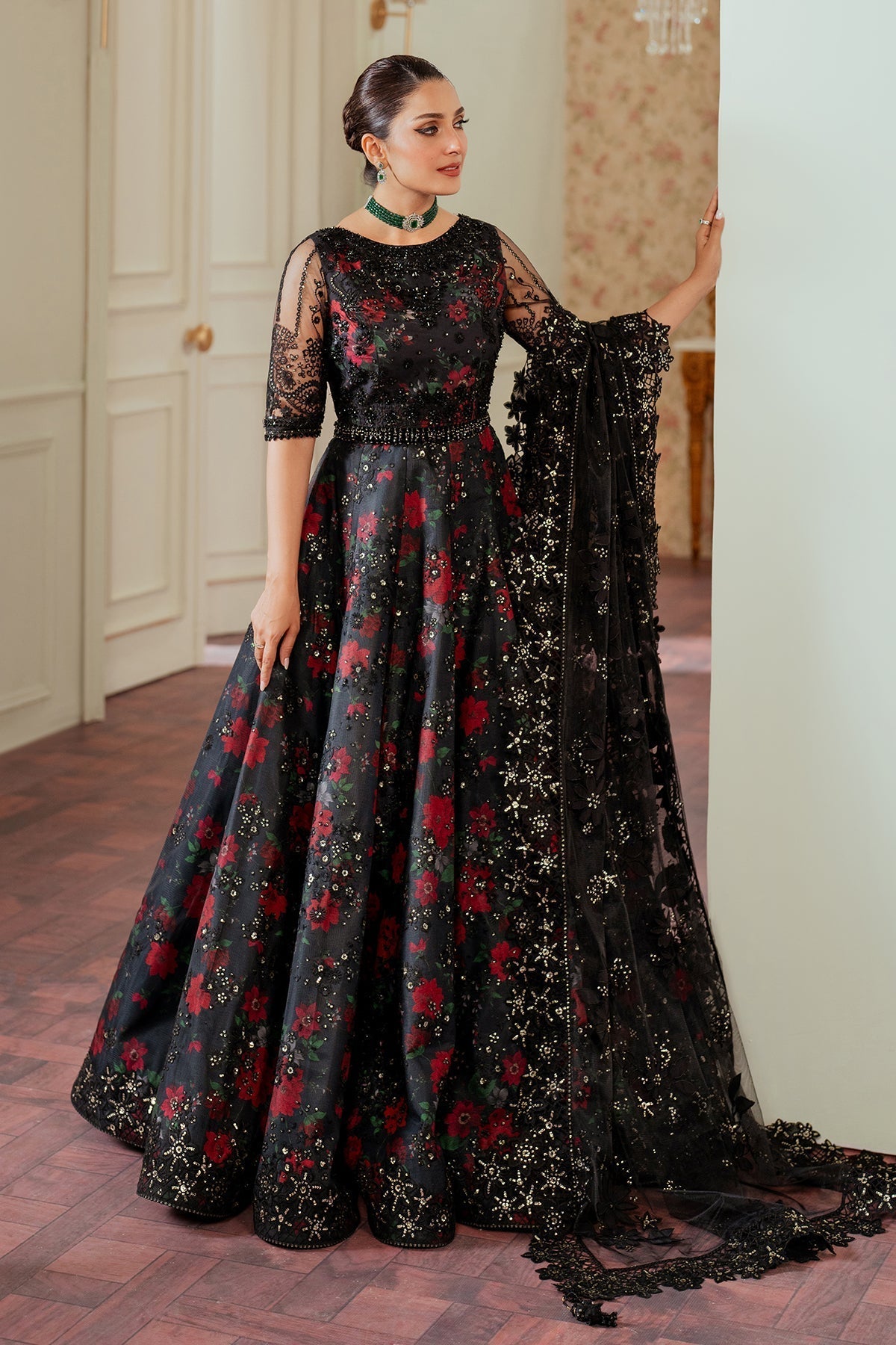 BAROQUE__EMBROIDERED NET CH13-05 STITCHED