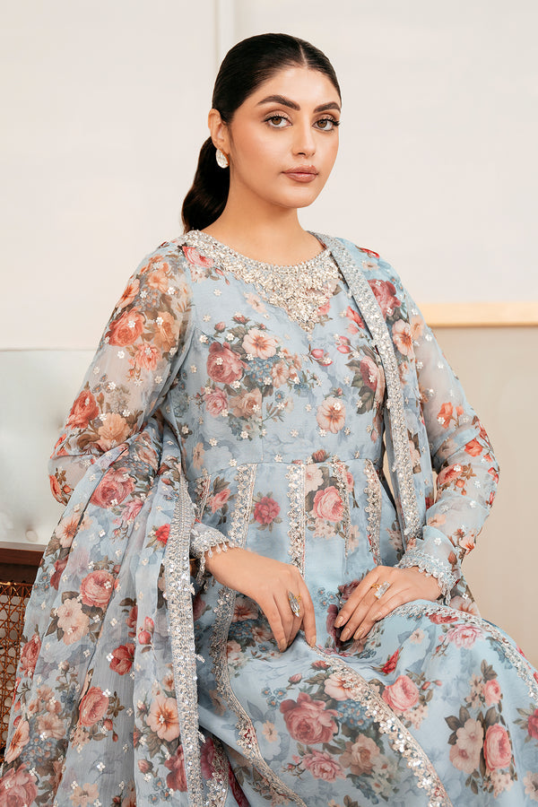 Baroque | Luxury Pret 25 | EMBELLISHED PRINTED CHIFFON PR-1058