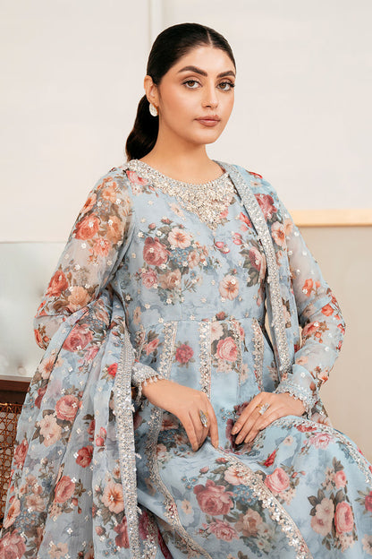 Baroque | Luxury Pret 25 | EMBELLISHED PRINTED CHIFFON PR-1058