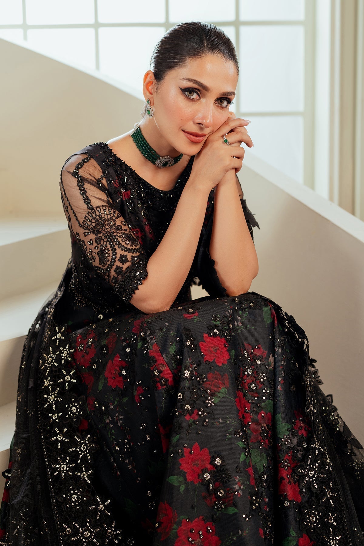 BAROQUE__EMBROIDERED NET CH13-05 STITCHED