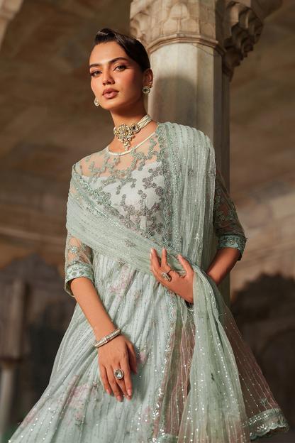 Iznik | Exclusive Formals | UE-553 Embroidered Net
