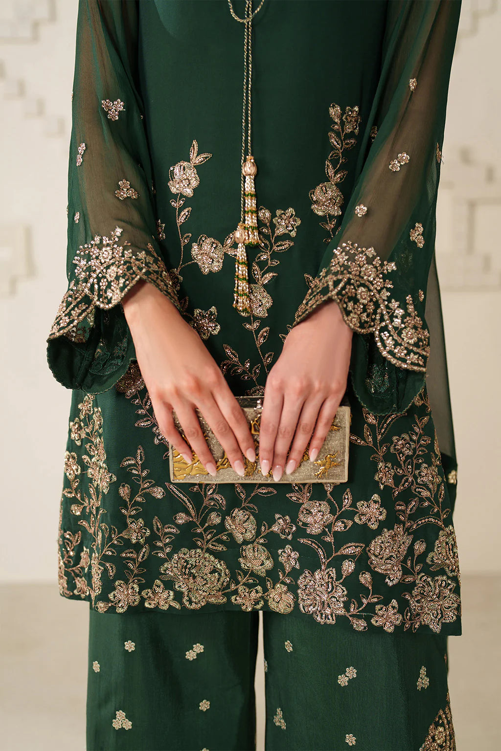 Iznik | Festive Formals | UE-619 Embroidered Chiffon