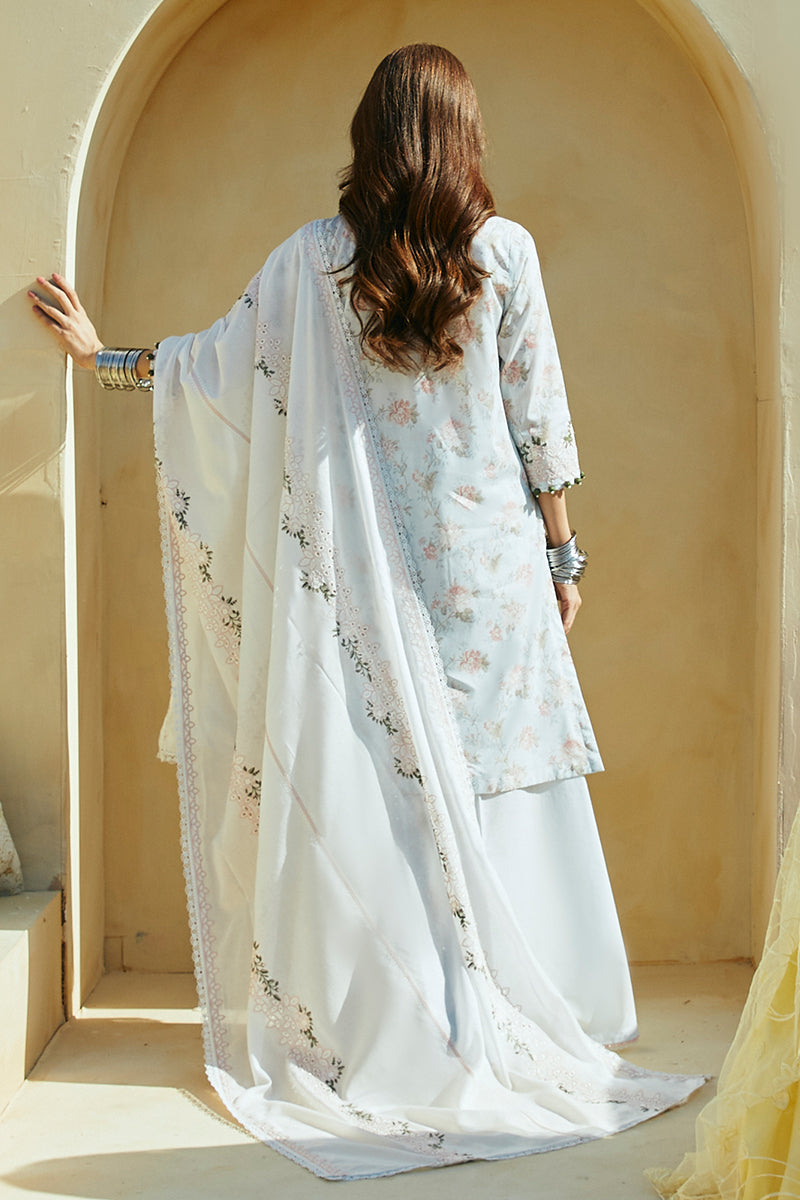 Cross Stitch | Premium Lawn 24 | FLORAL MARINE - House Of Anaya