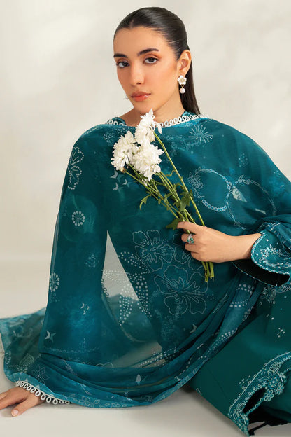 Farasha | Summer Weaves Embroidered lawn'26 | Jade Dazzle