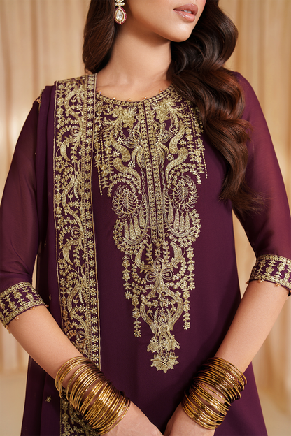 Iznik I Festive Formal I CC-76 Embroidered Chiffon