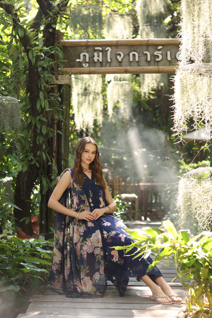 Noor by Saadia Asad | Eid Luxe Printedkari | D8-B