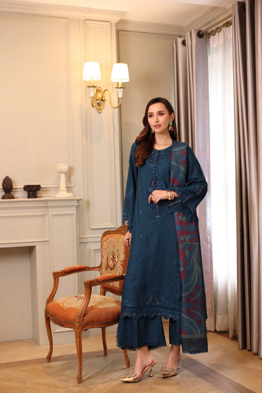 Noor by Saadia Asad | Winter Embroidered Printkhaas 25 | D5 - B