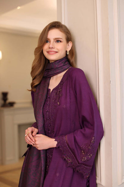 Noor by Saadia Asad | Winter Embroidered Printkhaas 25 | D10 - B