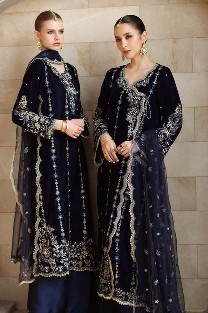 Noor by Saadia Asad | Handcrafted Velvet 25 | Falak