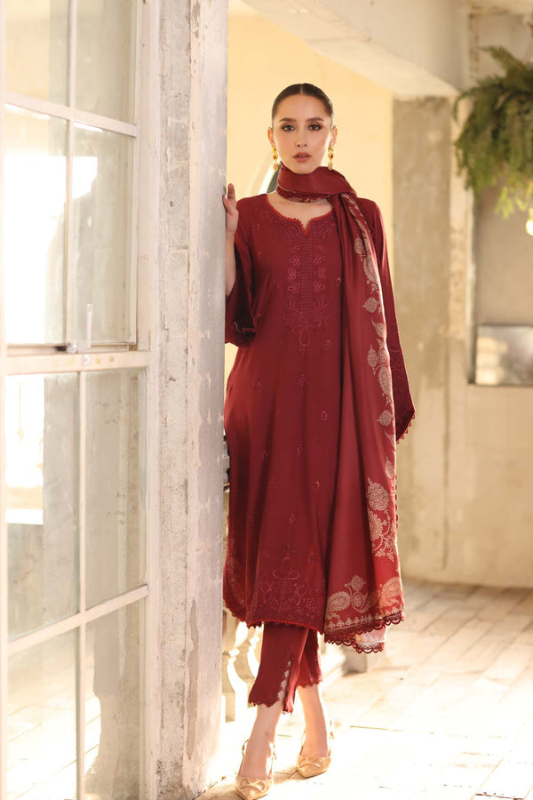 Noor by Saadia Asad | Winter Embroidered Printkhaas 25 | D9- B