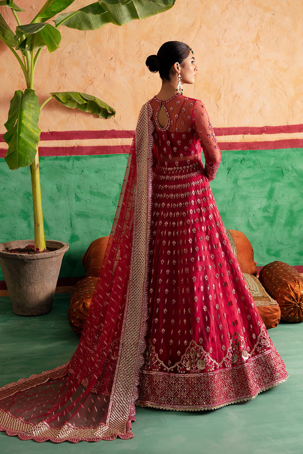 Afrozeh Shehnai Wedding Formal 3Pc Suit AFS-23-V1-07 Gulabposh - Riwayat-e-khas