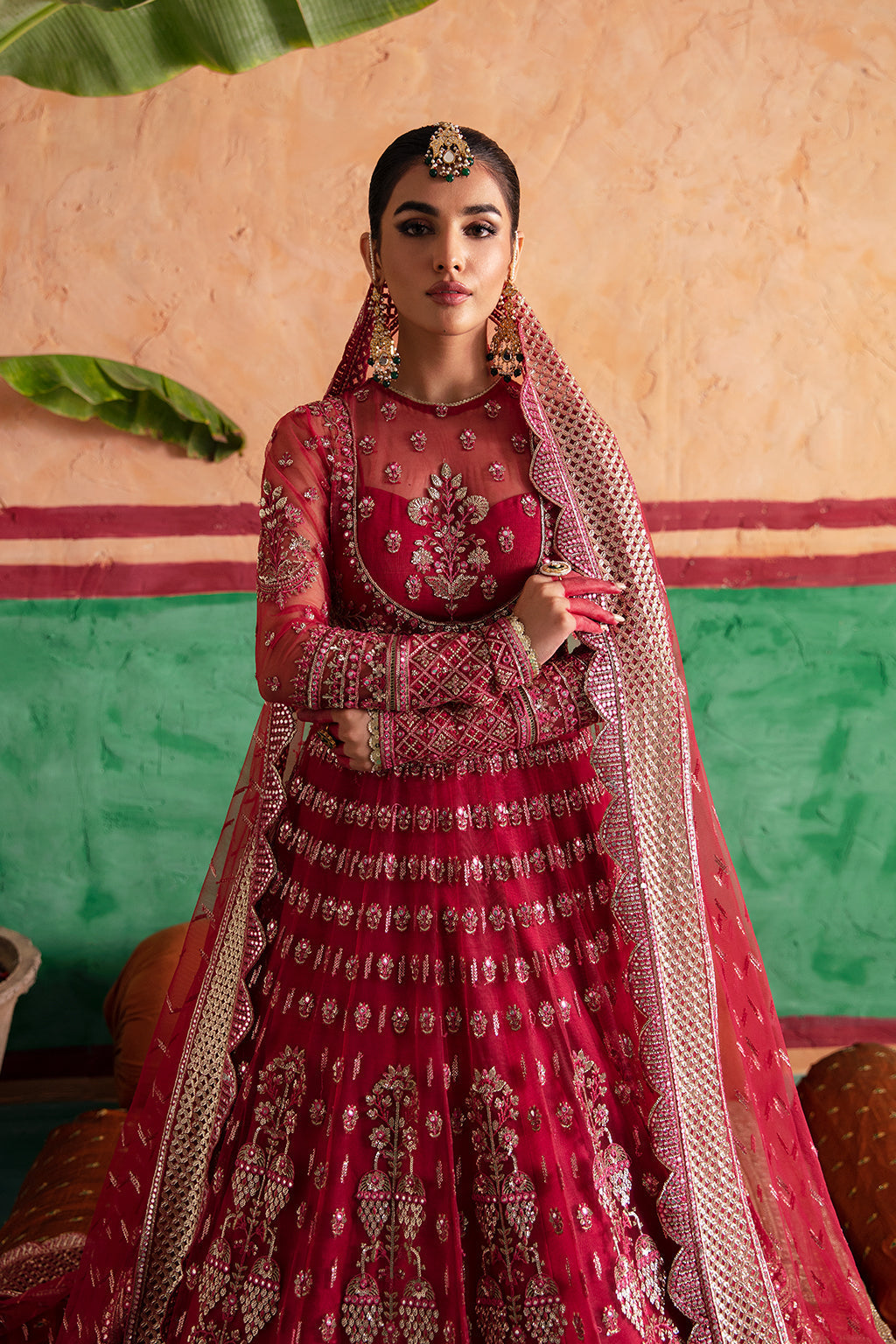Afrozeh Shehnai Wedding Formal 3Pc Suit AFS-23-V1-07 Gulabposh - Riwayat-e-khas