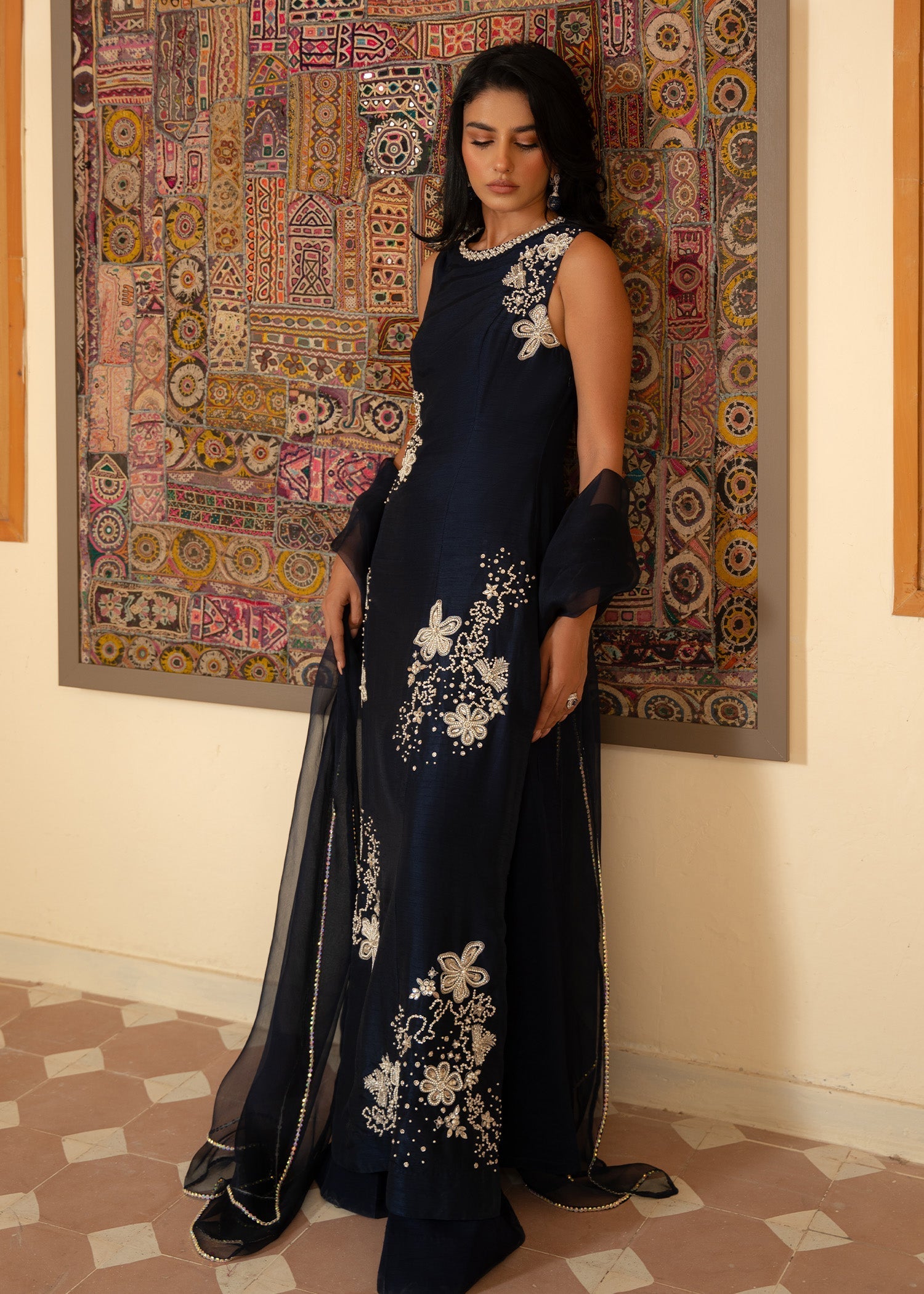 Sadaf Fawad Khan | Mehrma Wedding Formals | Dark Sapphire